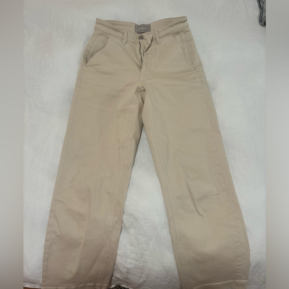 Everlane Tan high waisted Classic Straight-Leg